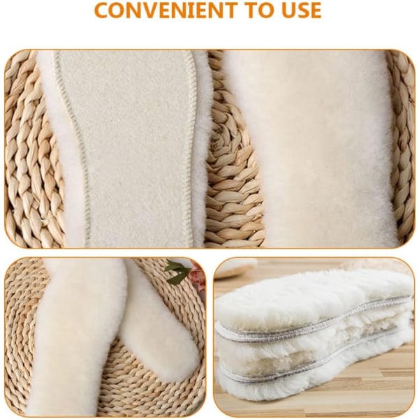 1 Par Ull Innersula Ull Sko Inlägg Fleece Sko Pad Komfort Sko Inserts Sko Inserts för kvinnor Fleece Sko Inserts Mysigt Fluffy Insert