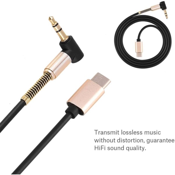 Typ-C till 3,5 mm-kabel Typ-C-port till 3,5 mm-kabel Tpe Svart Typc-gränssnitt till 3,5 mm för o Aux-jack hane till hane Adapterkabel för Pixel 6