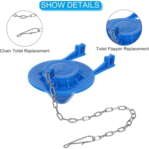 1Stk toalettpluggar klaff universal toalettklaffsersättningar passar 2 "sköljventil toalettledare (blå 4,21" x2,95")