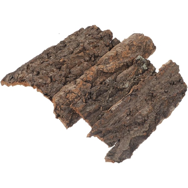 4st Reptil Bark Dekoration Trä Akvarium Bark Reptil Grenar Grotta Reptil Klättring Kork Gömställen Logga Gömställe Akvarium Gömställe Gren