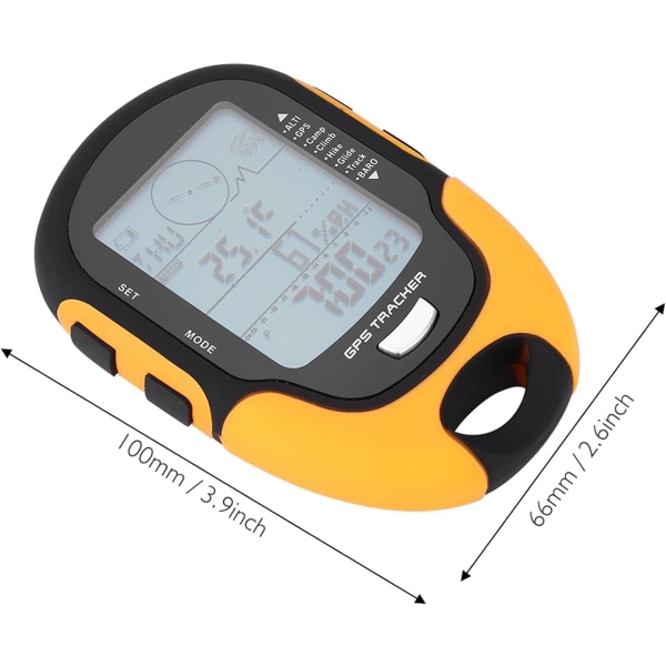 GPS-handhållen, Sunroad GPS-navigeringsmottagare Handhållen USB uppladdningsbar digital höjdmätarebarometer