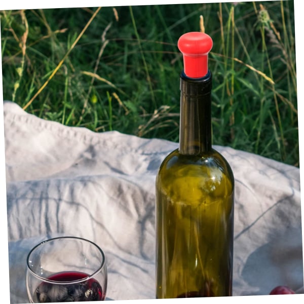 2st silikon vinpropp dekorativa vinproppar Ölflaskproppar Wine Saver Wine Preserver Pump Cap Dryckeflaskpropp
