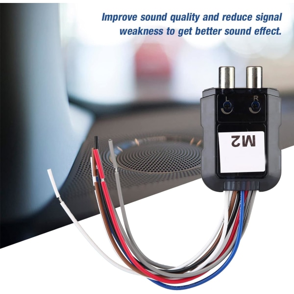 Line Output Converter Subwoofer High Low Converter Car Black Plastic Car Stereo Subwoofer 2 Channel High to Low Converter med power