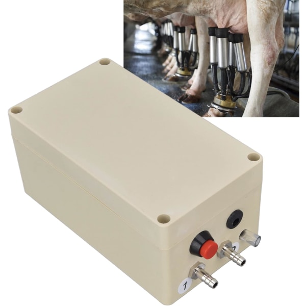 Mjölkningsmaskin, korrosionsbeständig mjölkningsvakuumpump 100‑240V giftfri plast för fårkor (AU-kontakt)