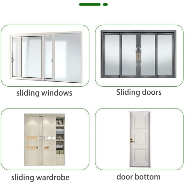 32,8 FT väderavisoleringsremsa för dörrar Fönster, självhäftande tätningsremsa väderlist, kortplatsinstallationstätningar Stort mellanrum (vit)