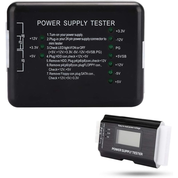 Power Tester Cpu Power Coolmax Aluminiumlegering Cfor OMPuter Power LCD-skärm Aluminiumlegeringsstöd 20 24Pin