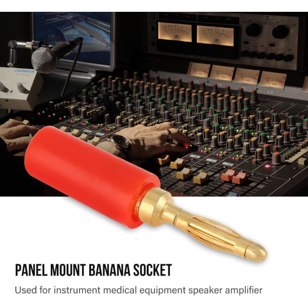 Bananplugg, 20 st/ set 2mm blandade färger Bananplugg Jack Testprober Anslutning för förstärkare