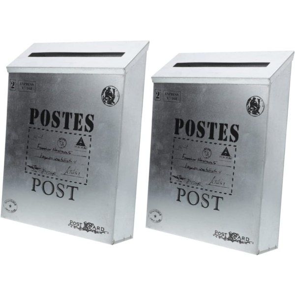 2st förslagslåda Väggmonterade brevlådor Metallbrevlåda Utanför brevlådor Stora brevlådor för utvändig post och dekorativ brevlåda med nyckelhållare