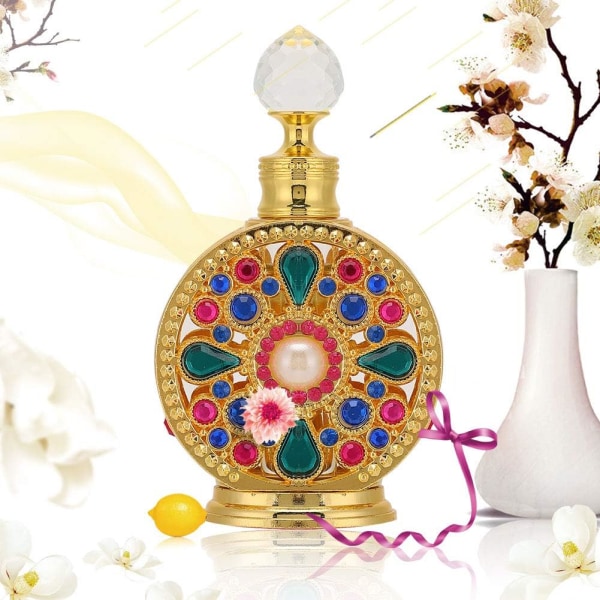 Parfymer för kvinnor, muslimsk parfym Halal Dubai eterisk olja Vintage utsökt religiöst förråd 15 ml, långvarig och beroendeframkallande personlig parfymolja