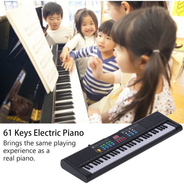 Keyboard Pianomusik för vuxna Barn S Barn 61 tangenter Elektriska keyboards Digital 88 viktade tangenter Keyboard Piano Instrument 61 tangenter Elektrisk