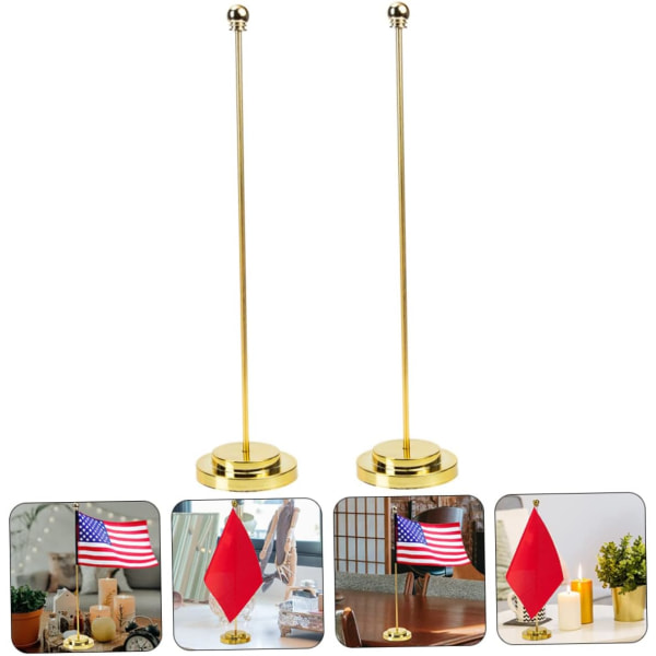 2st Bordsflaggstång Skrivbord Flaggstativ spikfritt flaggstång Skrivbord Flaggpinne Mini Flagga Hållare Skrivbord Flagga Hållare USA Flagga Oss Flagga Universal Flagga