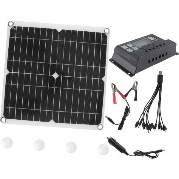 1 set Solpanel Monokristallin kiselpanel Solar Mobile Power Solar Power System Solar Board Bil USB Laddare Solcell Plate Power Kit