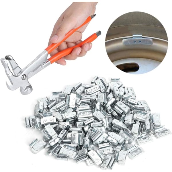 Wheel Weight Balance Clip on, 100 st 15g/0.53oz P-stil aluminiumlegering Clip on Balancing Wheel Weight Balance Däckreparation med balanstång