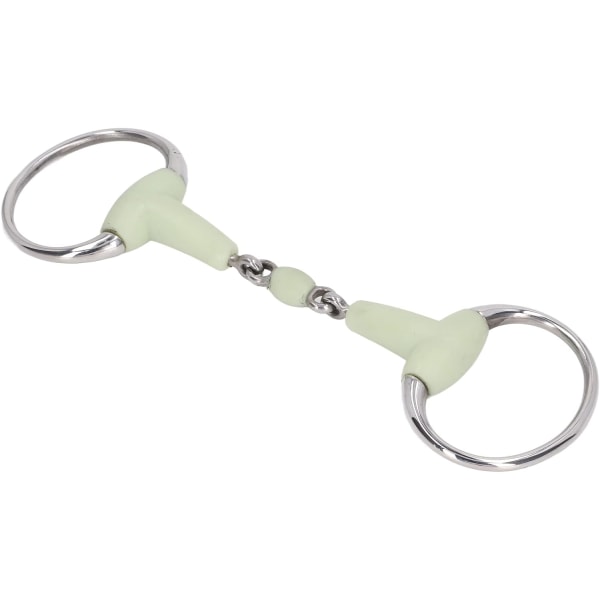 Allpurpose Snaffle Bits, rostfritt stål hästträningsmunbitsring med rulle, 10,2 X 3,1