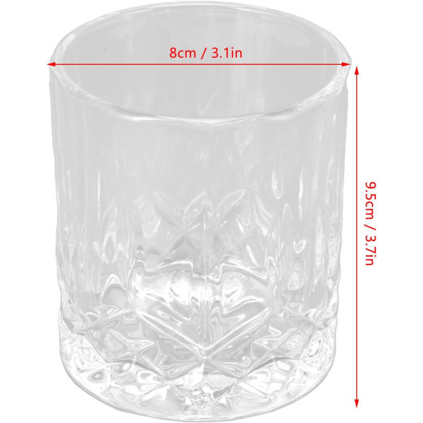 300 ml Whiskyglas transparent glasmugg, drickskopp för inomhushem, designkopp med bred mun för bar, bra värmeisolerande vatten