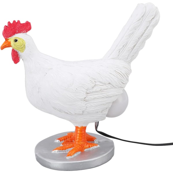 Plast LED-ljus, kycklingdjursform uppladdningsbar kreativ bordslampa, ögonvårdsläslampa för barrestaurangsinredning, tecknad läsning