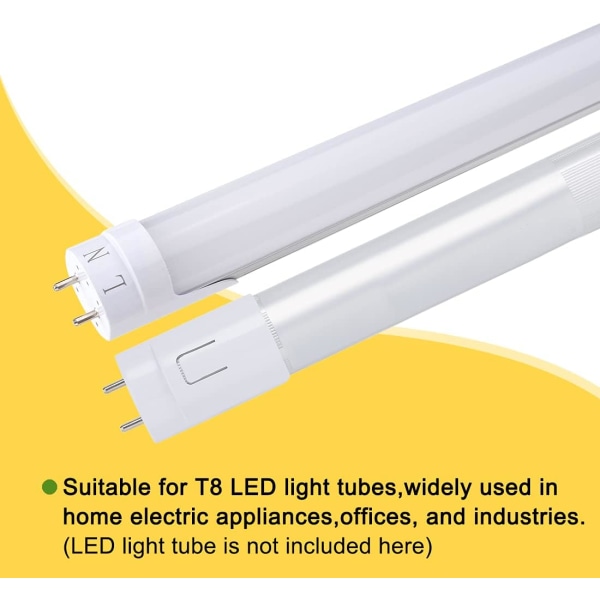 1 set T8-klämmor klämma i rostfritt stål LED-fluorescerande material med 30 cm T8-lampanslutning