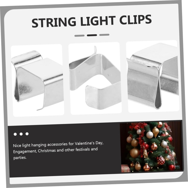 50st Christmas Outdoor Light Clips Rännan Hängkrokar Rännan Light Hangers Christmas Party Lights Clips Lights Outdoor Small Clips för