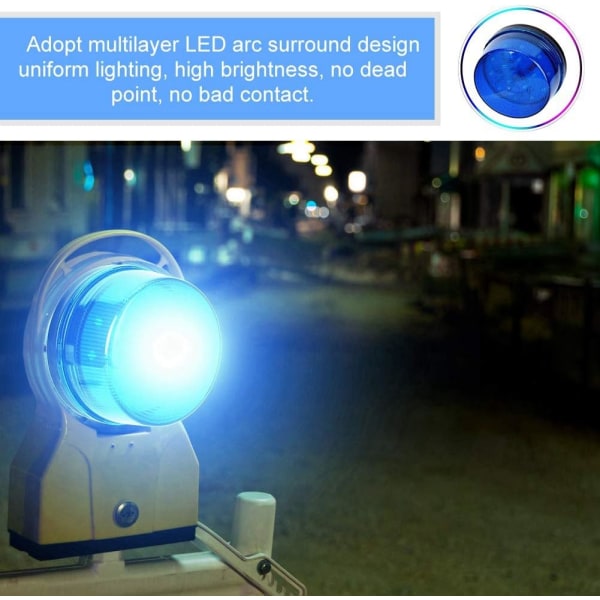 Blixtljus som blinkar blått LED-larm 12V blått LED-lysdiodsljus Nödlarm Kommersiell belysning Varningssignal Blinkande ljus utan ljud