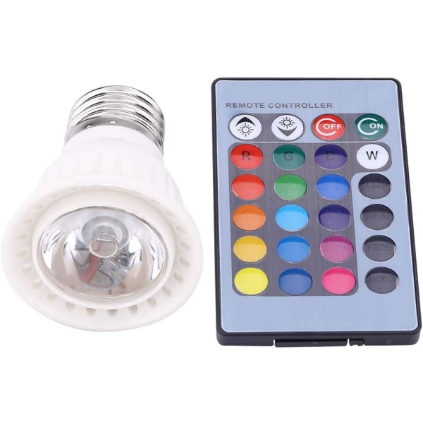 Magic Light Bulb RGB Magic Light Bulb 3W E27 10 färg LED RGB Magic Light Bulb 24 nycklar Fjärrkontroll med minnesfunktion