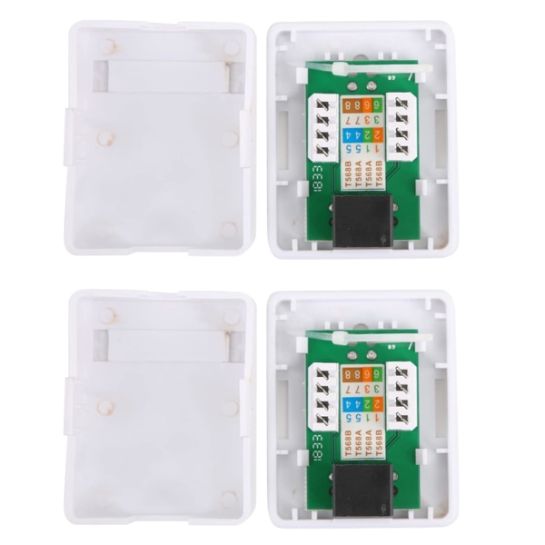 Cat 6 Wall Plate Rj45 Connectors Hona Baseboard Abs 2st Rj45 Ytmonterad Box Cat6 Single Port Desktop Information Network Junction Boxes