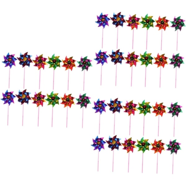 300 st Färgglad liten väderkvarn trädgårdsfest pinwheel plast pinwheel regnbåge pinwheel leksaker pinwheels for kidcraft lekset Pinwheels Toy