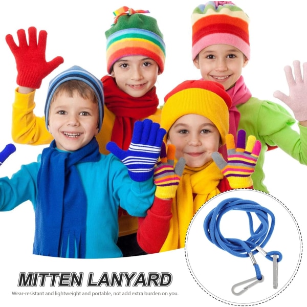 Vanteklämmor för barn, vantehandskar klämmor Keeper Elastisk handskrem Hållare Hattklänningsklämmor Justerbar vintermössa Handskklämmor Repsnöre