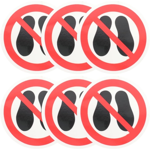 6st Trampa inte på klistermärken Stig inte här Klistermärke Runda varningsvinyldekaler Logotypdekaler Baksida Självhäftande varningsdekaler Runda