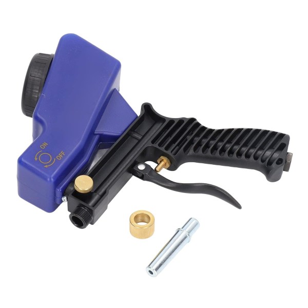 Sandblästerpistol, 70-150 PSI sandblästringsverktyg, bra matchning med 6000 rpm för sprutning (blå)