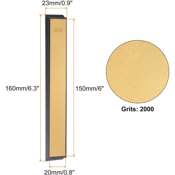 Diamant Schleifstein, 6 "x 0,8" (150 mm x 20 mm) 2000 k? Rung titan-belagda wetzstein Schkungschrfger?