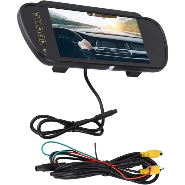 Backkameraskärm 7-tums Clip On Backkamera-skärm Backspegelbildskärm 7-tums LCD-skärm Backupkamera Bildskärm för backkamera