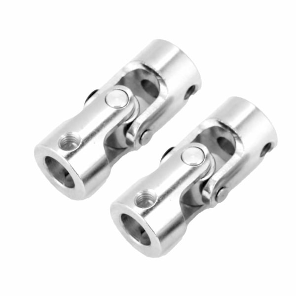 U Led 1 4 in X 8Mm Universal Nickelpläterad järn 2st Axelkoppling Motorkontakt DIY Styrlängd 35Mm Od 14Mm Universal