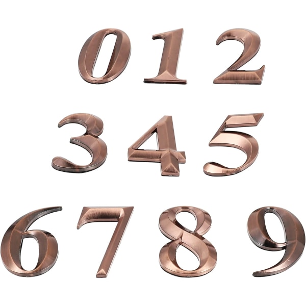 Etikettklistermärken Dekorativa klistermärken 10st brevlådenummer Självhäftande dörr Husnummer Gatuadressplackar Nummerdekal för