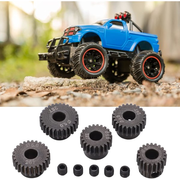5Mm 48P kugghjul, 5st 48Dp motordrev 5Mm axelhål 20T 22T 24T 26T 28T kugghjul för Monster 1/10 Rc Truck