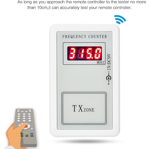 250-450 MHZ Handhållen Digital Frequency Meter Counter Trådlös fjärrkontroll Tester Verktyg Radio Frequency Infrared Reader