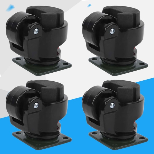 Ing Caster Selfing Hjul Heavy Duty Nylon Svart 4st Justering Hjul Gd 40F Heavy Duty Industrial Roller Wheeling Hjul Svart