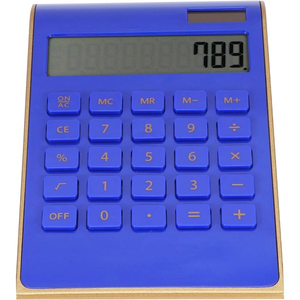 Miniräknare Miniräknare Plast Bärbar 10-siffrig Miniräknare Ultratunn power -kalkylator för hemmakontor Business LCD-skärm (blå)