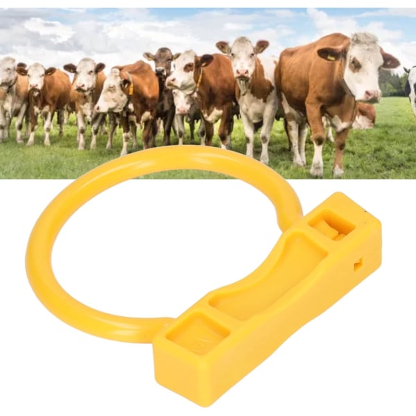 Bull Nose Ring, Yellow Cattle Nose Ring 4st för Farm (M)