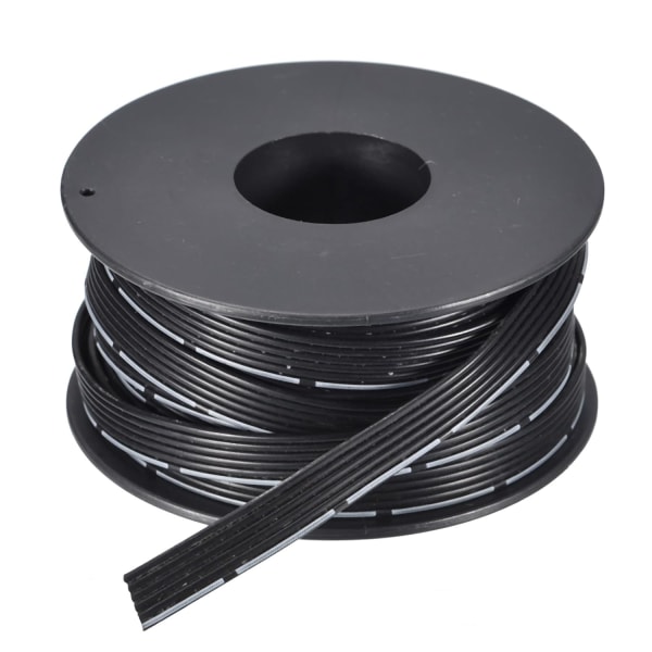 24AWG silikonöglekabel 6stift 24 gauge platt kabel flexibel silikontråd 6m/20ft svart tvinnad förtent koppartråd