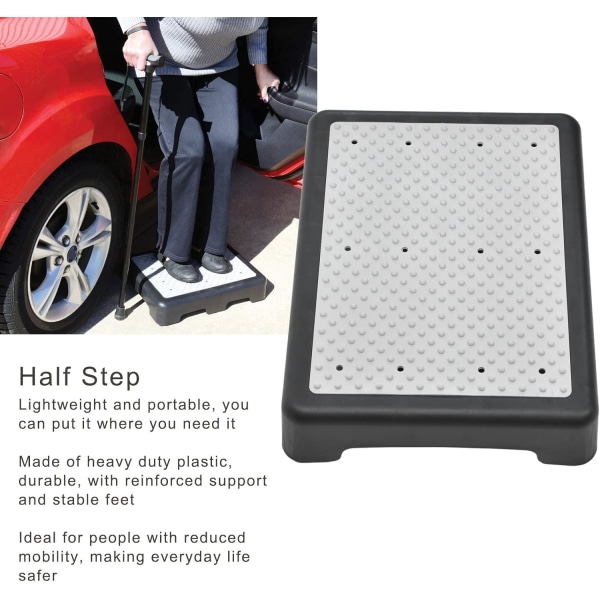 Mobility Step Pall, Riser Step, Anti-Slip Halvsteg Stapelbar Äldre Halvsteg utomhus Riser Step Pall för hushållsträdgård