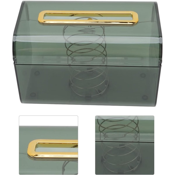 Cover med fjäder, Papperslåda för ansiktsservetter, Transparent mjukare kanter Rektangulär ansiktsservett