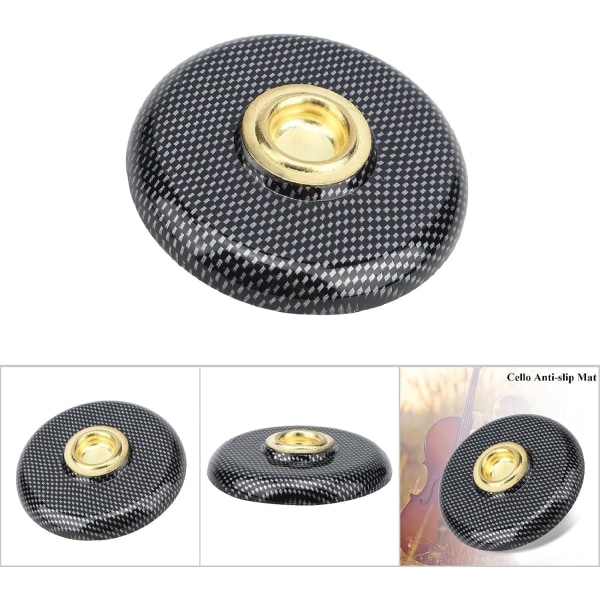 Cello Matt Pin Black Hole Cello Anti Slip Mat Pad Plast Metallhållare Golvskydd Instrumenttillbehör (svart)