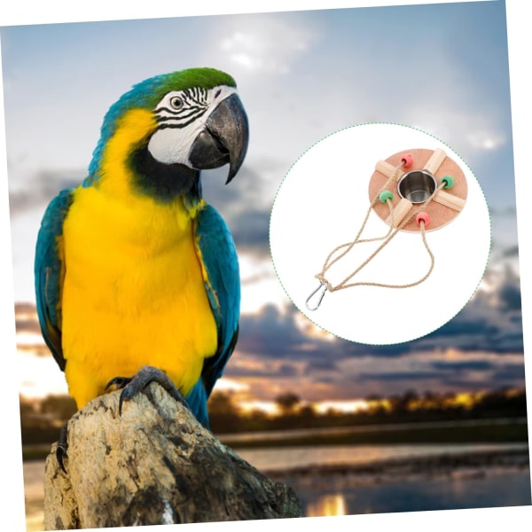 2st Bird Swing Food Cup Pet Fågelmat Cup Cockatiel Matare Vattenskål Husdjur Fågel Drickskopp Papegojor Matare Fågelbur Hängskål Aluminium