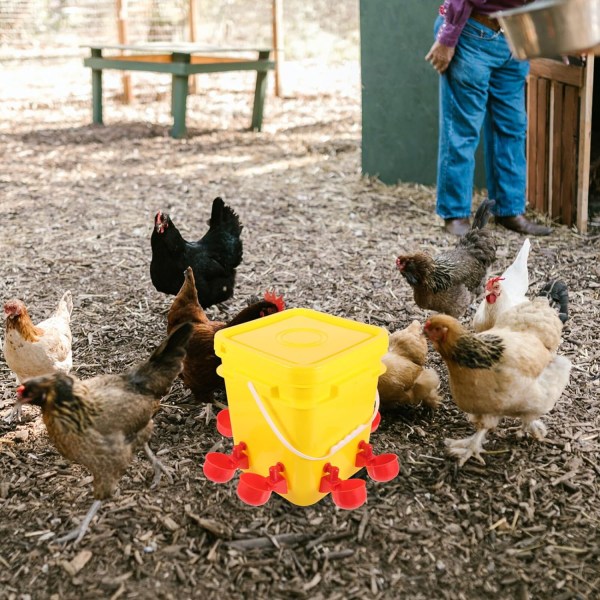 1 set Chick Waterer Plastbehållare Matbehållare Återanvändbar Chick Feeder Plast Chick Feeder Fjäderfä Chick Food Feeder Chick Feeder