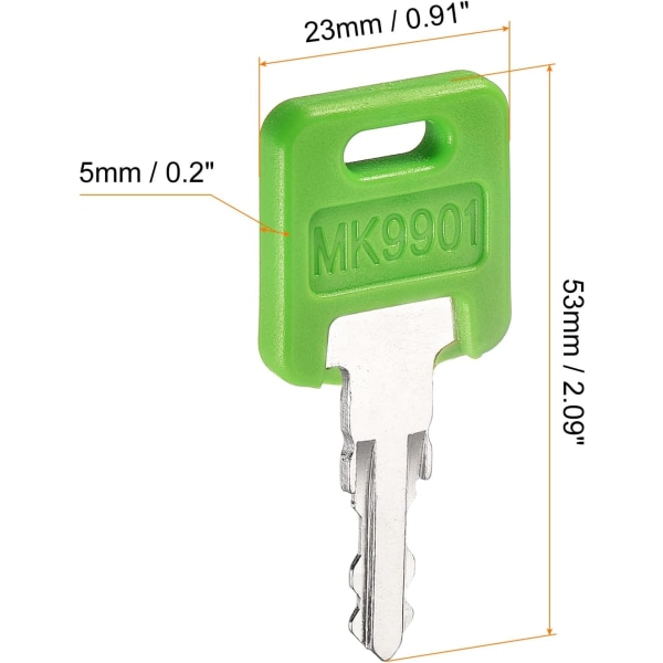 Tändningsnyckel Husbil Startnyckel för kod 9901- m / 6601 RV (artikelnummer MK9901) 5Stk