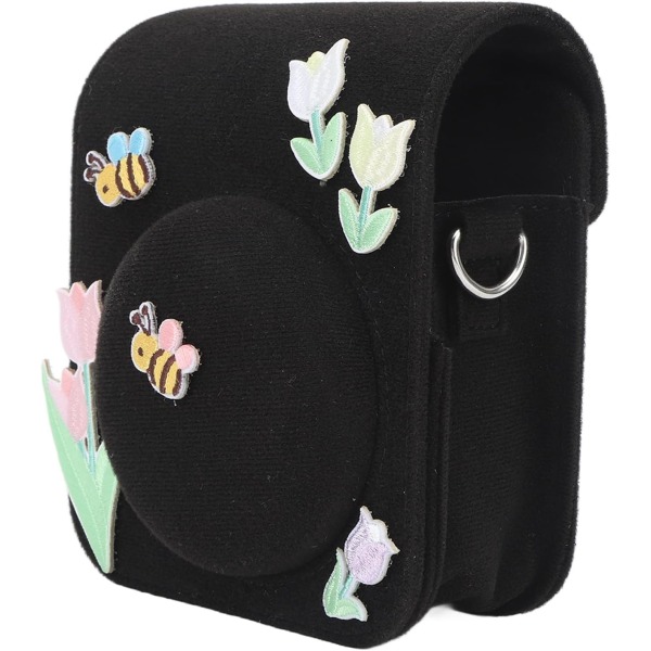 Camera Black Filt Soft Cover Bag för Mini 12 Camera Black Filt Bag, Soft Cover med Bee Paste Anti Scratch Camera Bag