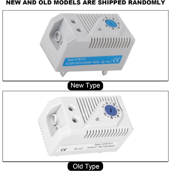 Mekanisk termostat Thermal Stäng 35°F Elektronisk plastkomponent 1st 0 60℃ Justerbar kompakt elektrisk mekanisk termostattemperatur