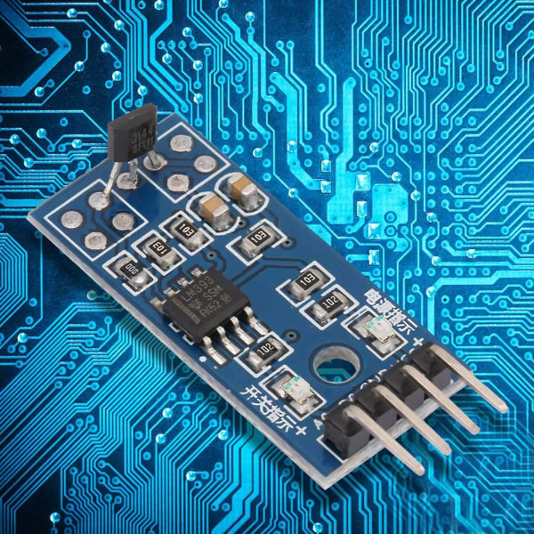 Halleffektsensor 3.3V Arduino Halleffektsensor 5st 3144E Effektsensorbrytare Hastighetsräkningssensormodul Magnetisk detektor 3.3 5V