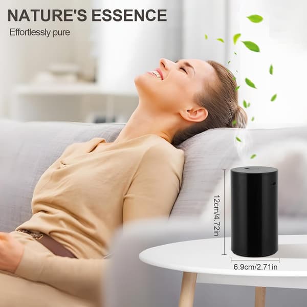 Æterisk Olie Aroma Diffuser, Bil Diffuser Luftfugter, Æterisk Olie Diffuser, USB Genopladelig Vandfri Æterisk Olie Diffuser til Soveværelse, Bil, Kontor