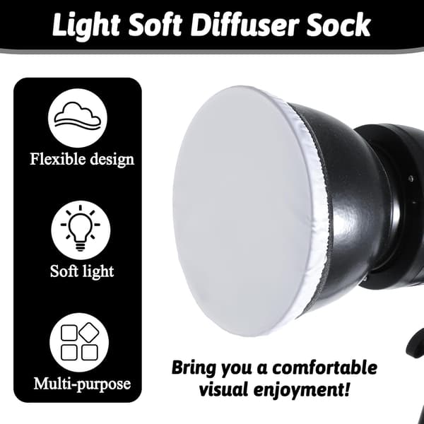 7\"/18cm lysdiffusor, 4 stk. diffusorlampesok blødt dæksel bløde hvide diffusorer standard stofdiffusorer lyssok blødgør lysudbyttet